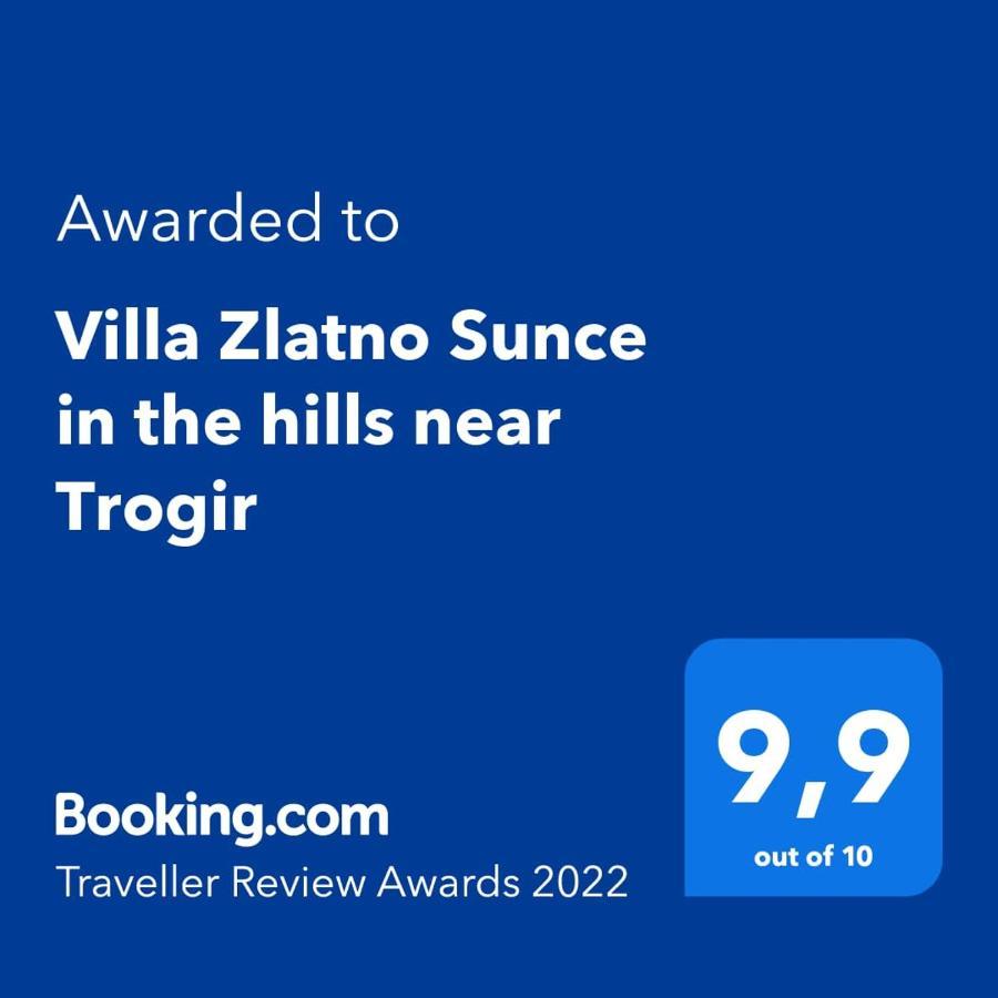 Villa Zlatno Sunce In The Hills Near Trogir Vrsine Exteriör bild